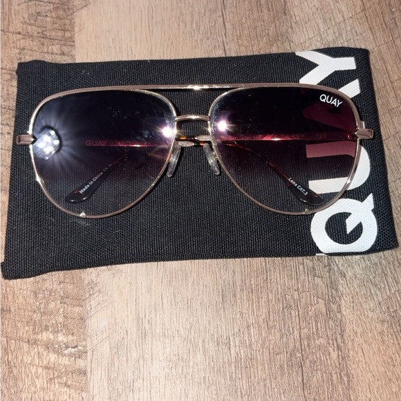 Quay Australia Gold Aviator Sunglasses - Picture 1 of 5